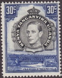 Stamp, Jinja Bridge, East African Community,  , Heads of State, Waterfalls, Bridges, Kings