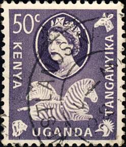 Zebra (Equus sp.) and Queen Elizabeth II.