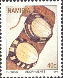 Stamp, Ivory buttons, Namibia,  