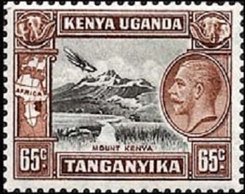 Stamp, Mount Kenya, East African Community,  , Heads of State, Landscapes, Kings, Mountains