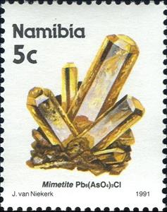 Stamp, Mimetite, Namibia,  , Minerals