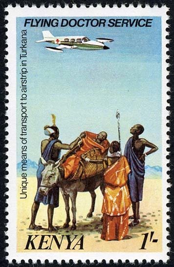 Unique means of transport to airstrip in Turkana