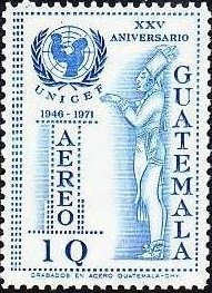 Stamp, UNICEF Emblem and Maya, Guatemala,  , UNICEF