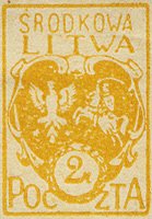 Stamp, Coat of arms, Central Lithuania,  