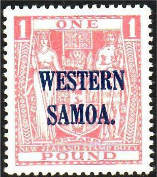 Overprinted in Blue