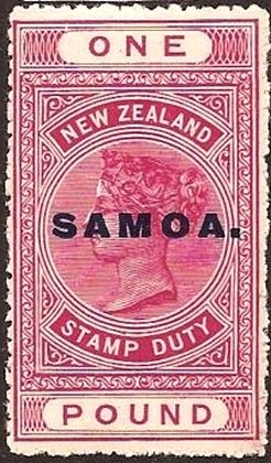 Overprinted in Blue