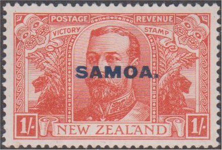 Overprinted in Blue