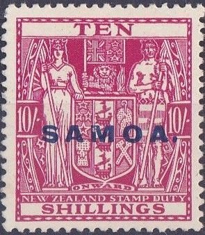 Overprinted in Blue