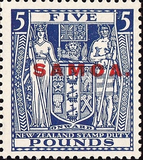 Overprinted in Red
