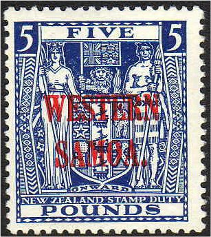 Overprinted in Red