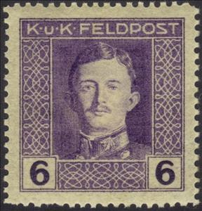 Stamp, Emperor Karl I, Austria,  , Heads of State, Emperors