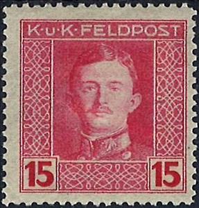 Stamp, Emperor Karl I, Austria,  , Heads of State, Emperors