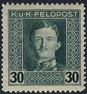 Stamp, Emperor Karl I, Austria,  , Heads of State, Emperors