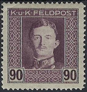 Stamp, Emperor Karl I, Austria,  , Heads of State, Emperors