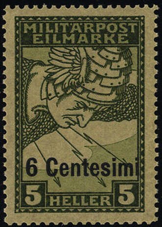 Expres with overprint in Centesimi