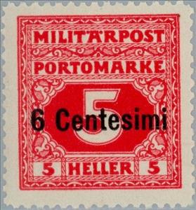 Stamp, Porto with overprint, Austria,  