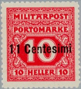 Stamp, Porto with overprint, Austria,  