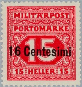 Stamp, Porto with overprint, Austria,  