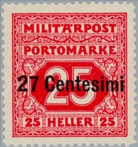 Stamp, Porto with overprint, Austria,  