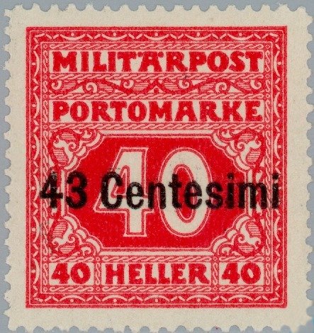 Porto with overprint