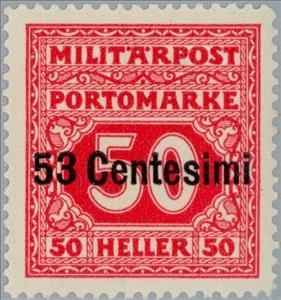 Stamp, Porto with overprint, Austria,  