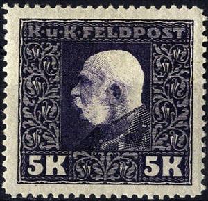 Stamp, Emperor Franz Josef, Austria,  