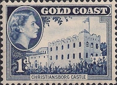 Stamp, Christiansborg Fortress, Gold Coast,  