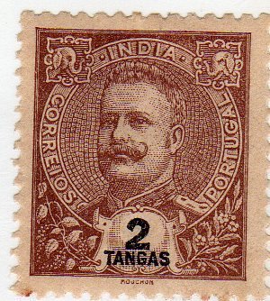 Stamp, Carlos I, India, Portuguese,  