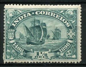 Stamp, Fleet of Vasco da Gama on the run, India, Portuguese,  , Anniversaries and Jubilees