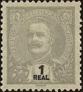 Stamp, Carlos I, India, Portuguese,  