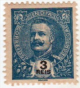 Stamp, Carlos I, India, Portuguese,  