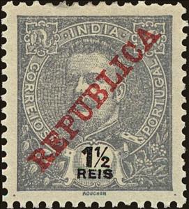 Stamp, Carlos I Republica, India, Portuguese,  