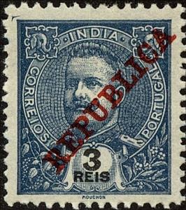 Stamp, Carlos I Republica, India, Portuguese,  