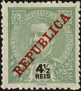Stamp, Carlos I Republica, India, Portuguese,  