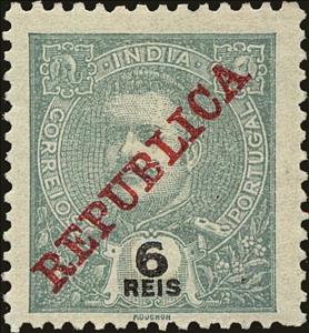 Stamp, Carlos I Republica, India, Portuguese,  