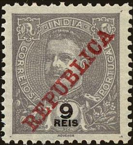 Stamp, Carlos I Republica, India, Portuguese,  