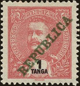 Stamp, Carlos I Republica, India, Portuguese,  