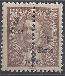 Stamp, Carlos I 2 Halfs, India, Portuguese,  