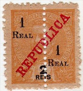 Stamp, Carlos I 2 Halfs, India, Portuguese,  