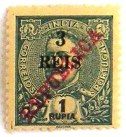 Stamp, Carlos I, India, Portuguese,  