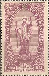 Stamp, Exposition S. Francisco Xavier, India, Portuguese,  