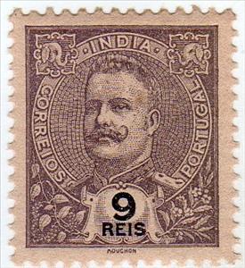 Stamp, Carlos I, India, Portuguese,  