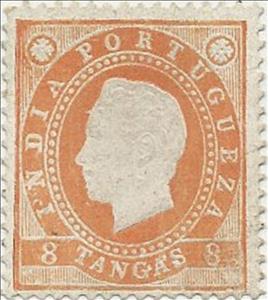 Stamp, King Luis I., India, Portuguese,  