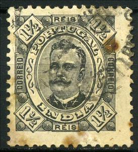 Stamp, King Carlos I., India, Portuguese,  