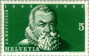 Stamp, Johann Rud. Wettstein (1594-1666) statesman, Switzerland,  , Politicians