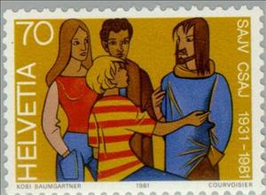Stamp, Youth discussion group, Switzerland,  