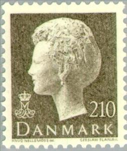 Stamp, Queen Margrethe II, Denmark,  , Heads of State, Sculptures, Queens