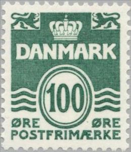 Stamp, Figure 'wave'- type, Denmark,  , Numbers