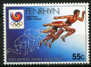 Stamp, Running, Penrhyn,  , Olympic Games