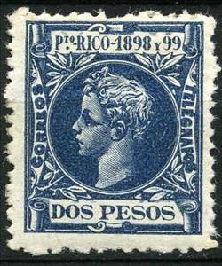 Stamp, King Alfonso XIII, Puerto Rico,  